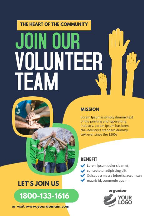 volunteer poster maker|Free Volunteer Poster Templates .